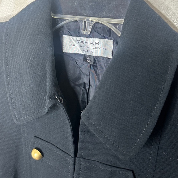 🆕 TAHARI ASL Petite Military Jacket SIZE 2P - Picture 5 of 11